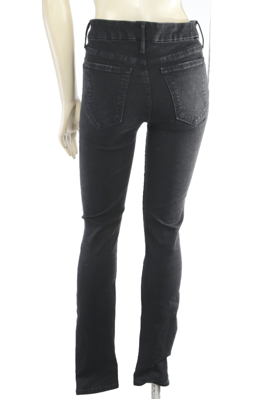 MOTHER The Looker Skinny Jeans Faded Black Not Guilty Wash Stretch Denim Size 26
